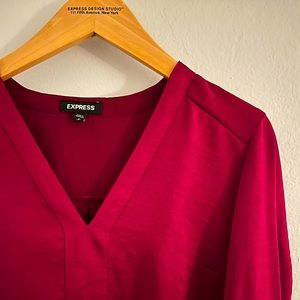 Rich Berry Popover Blouse